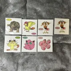《当時物・未使用品》ポケモンパンシール第5弾7枚セット◇ニャースプリン