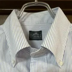 鎌倉シャツ 長袖ボタンダウン スリムフィット40-84（M〜L｝相当 ストライプのサムネイル