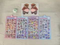 ぷくぷく立体シール 4枚セット｜おなかシール2匹セット➕肉球1個