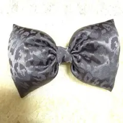ヒョウ柄リボン グレー☆盛り髪☆3
