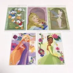 【Disney】ディズニーキャラクター カード 5枚セット【メルカリ便】