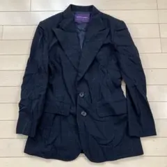 11.4 ラルフローレン ウールテーラードジャケット ブラック チェック 9