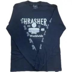 HUF×THRASHER ブラック ロングスリーブ Tシャツ M