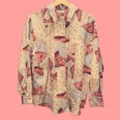 抽象模様 長袖シャツ