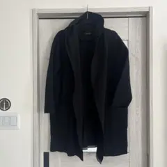 BASILE28 ブラック フード付きロングコート