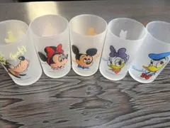 ディズニー　レトロ　キャラクターグラスセット　5個