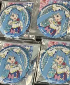映画プリキュア ブルジュラ ホログラム缶バッジ キミプリ キュアスカイ×4