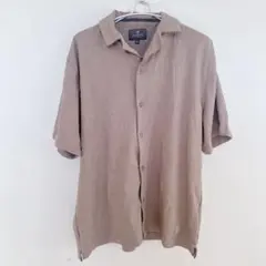 海外古着✨【L】セインツSAINTS 半袖シャツ ベージュ メンズ