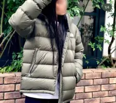The North Face フード　ショートダウンジャケット オリーブMサイズ