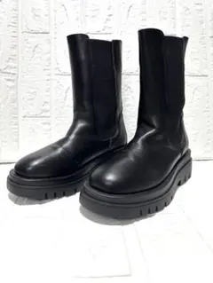 美品　ナノユニバース　サイドゴアブーツ 厚底　22.5センチ