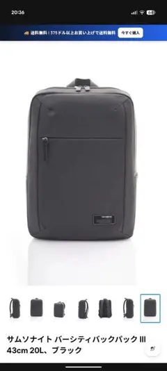 Samsonite バックパック ブラック ビジネスバッグ