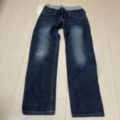 エドウィンEDWIN デニムパンツ　長ズボン　インディゴブルー150ウエストゴム