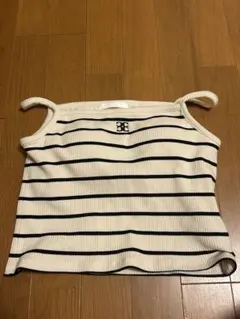 chico ストライプノースリーブトップス サイズF