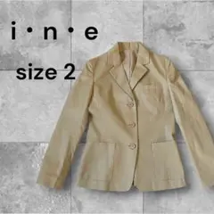 i・n・e ベージュ テーラード ジャケット サイズ2