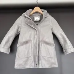 Zara Kids フード付きグレーコート 116cm