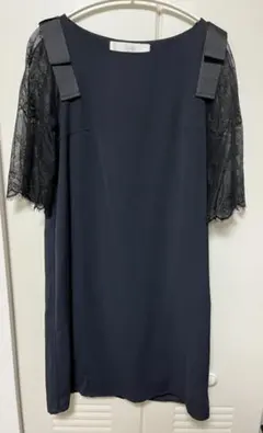 tocco  レース袖ワンピース　ネイビー