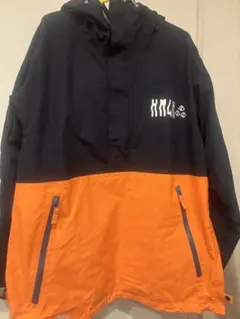 KM4K フード付きスノーボードウェア Mサイズ 黒 オレンジ