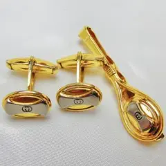 箱付、美品、希少】GUCCIネクタイピン カフリンクス ヴィンテージ