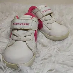 可愛い✨CONVERSE　ベビーシューズ　12.5cm 白×ピンク　散歩お出かけ