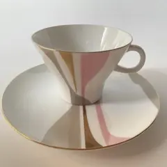 ノリタケ ミッドセンチュリーモダン 抽象幾何学文様 カップ＆ソーサ