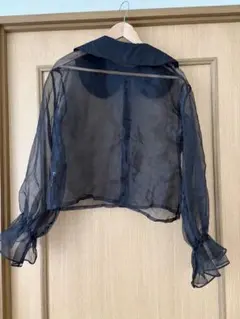 ローリーズファーム　シースルーブラウス ブラック