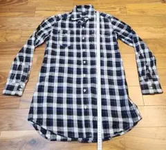 AZUL by moussy チェック柄 レディース長袖ワンピースミニ丈Sサイズのサムネイル