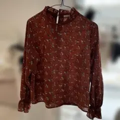 FUN 花柄シアーブラウス 長袖のサムネイル