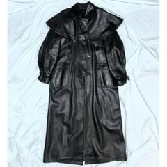 vintage real leather long duster coatのサムネイル