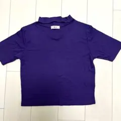 WEGO/チョーカー風/リブTシャツ/パープル/F/フリーサイズのサムネイル