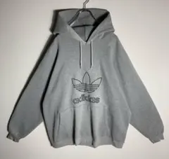 80's 90's adidas アディダス　米国製　パーカー　グレー