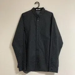 ドットシャツ 黒 白 Lサイズ