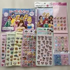 ディズニープリンセス ミッキー・ミニー プクプクシール　ブロックシールセット