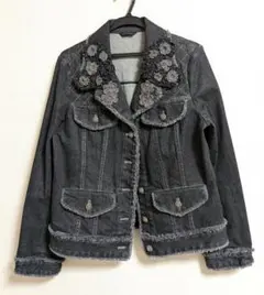 値下　インゲボルグ　モチーフ付きデニムジャケット　size3　9号
