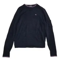 PEARLY GATES クルーネック ニット セーター ウール ロゴ