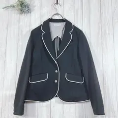 KUMIKYOKU フォーマル 黒 ジャケット ブレザー パイピング 卒業式