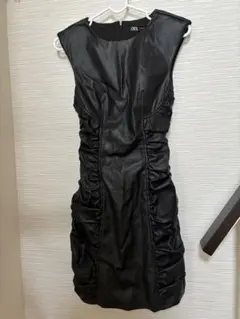 フェイクレザーミニワンピース