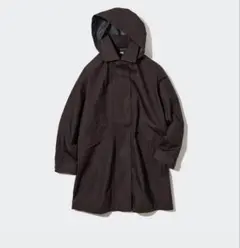 UNIQLO　ブロックテックリラックスハーフコート ダークブラウン　L