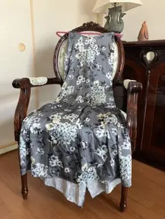 グレー系花柄キャミワンピース