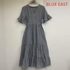 BLUE EAST チェック ロング フレアワンピース