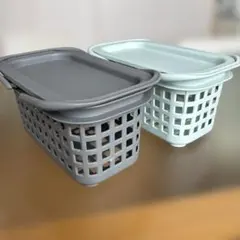 カゴ　バスケット　蓋付き　2個セット