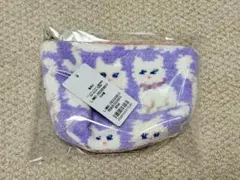 新品・タグ付き】モフモフネコチャン ポーチS《匿名・翌日発送 