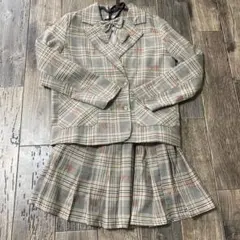 チェック柄ジャケットとスカートセット　150