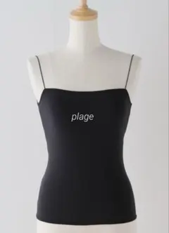【新品未使用】plage middle back open キャミソール　黒のサムネイル