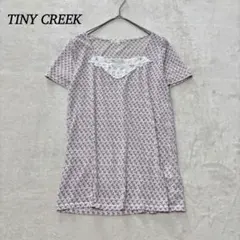 TINY CREEK タイニークリーク半袖 柄物 トップス【M】レース 花柄