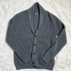 LANEUS リブニットショールカラーカーディガン イタリア製 メンズ 48