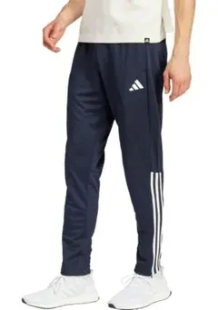 アディダス スリムテーパードカット スリーストライプス パンツ　ネイビー　L