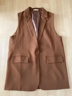 スピンズ　ジレ　ブラウン　ベスト　SPINNS