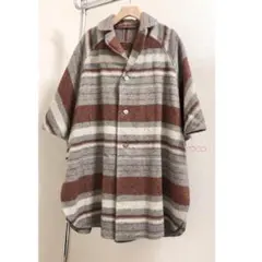 【8日まで最終値下げ❁】美品　ロングコート　ポンチョ　古着　ブラウン