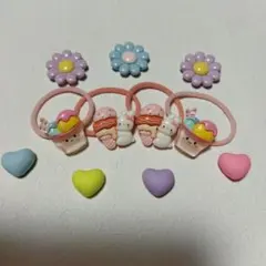 082703 うさぎ アイス デコレーション キッズベビー ヘアゴムハンドメイド