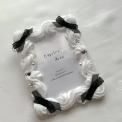 No.139 ホイップデコ　リボン　黒　モノトーン　トレカケース　オーダー　B8